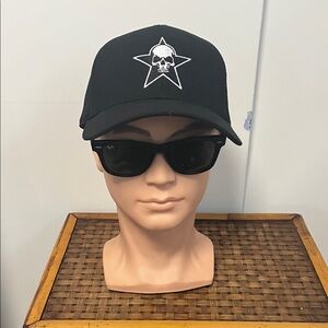 Black Skull Star Cap